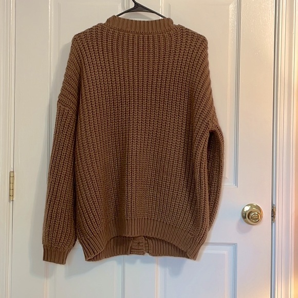Oversized Pumpkin Burnt Orange Brown Sweater - Picture 2 of 14